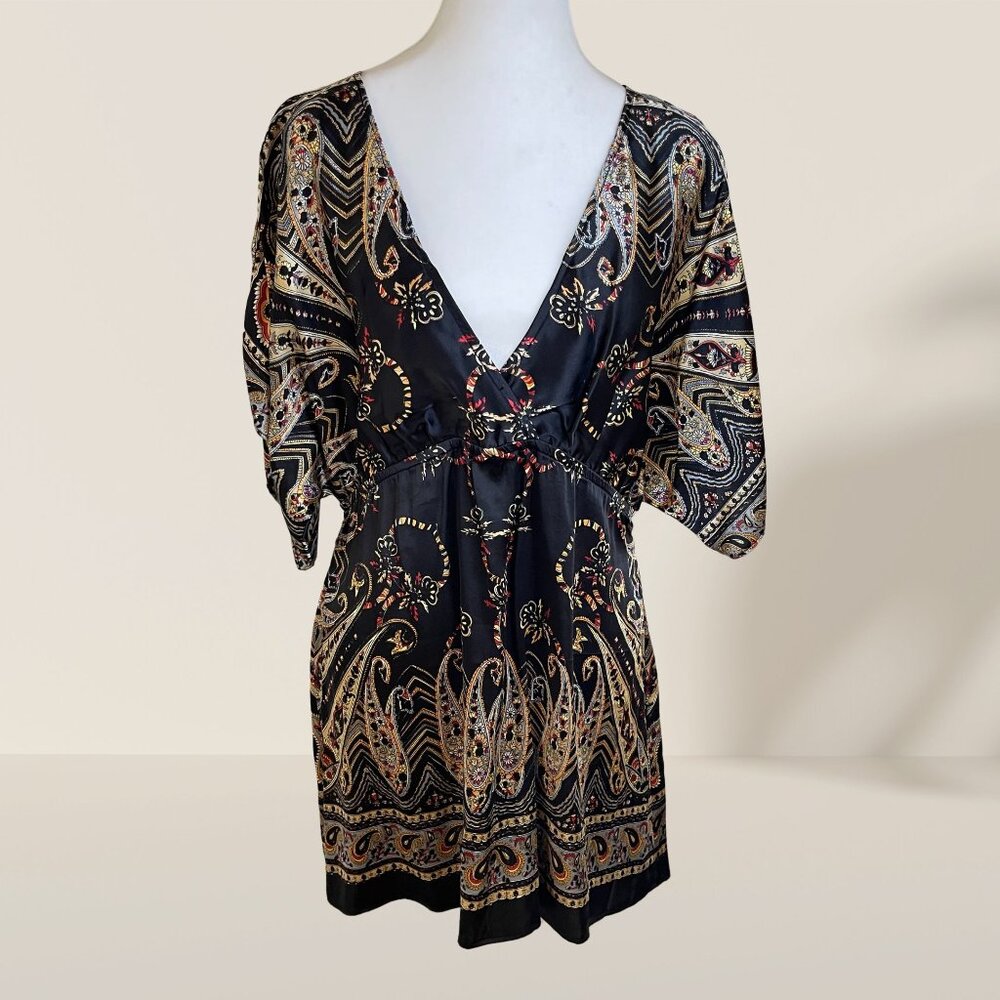 🌟 Boho Paisley Print Tunic Dress - Size M/L